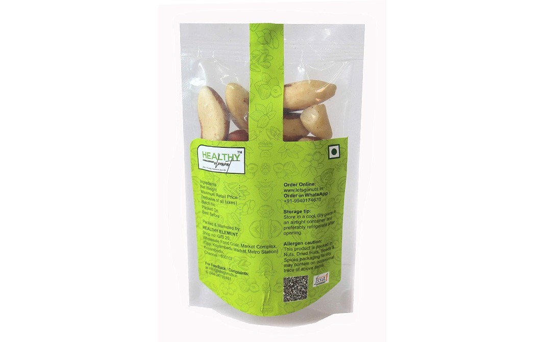 Let's Go Nuts Raw Brazil Nuts    Pack  100 grams